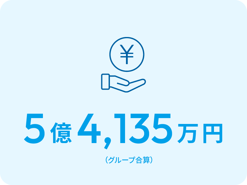 資本金 5億4135万円(グループ合算)のイメージ
